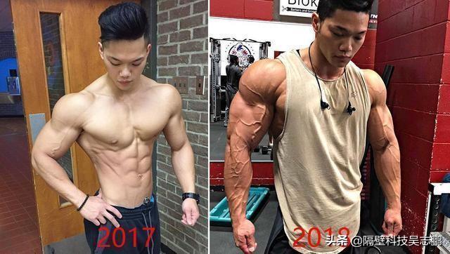 22岁华裔小伙肌肉劲爆，这块头不输欧美巨无霸